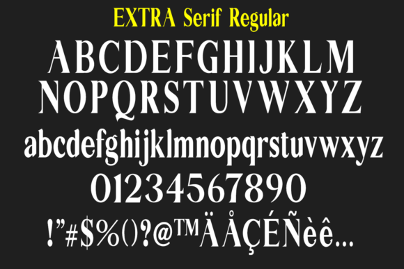 Extra Font PNG with transparent background - Preview 4