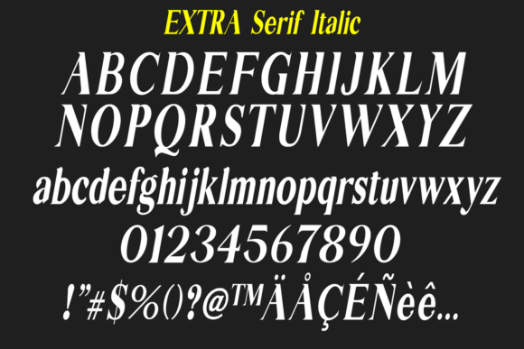 Extra Font PNG with transparent background - Preview 5