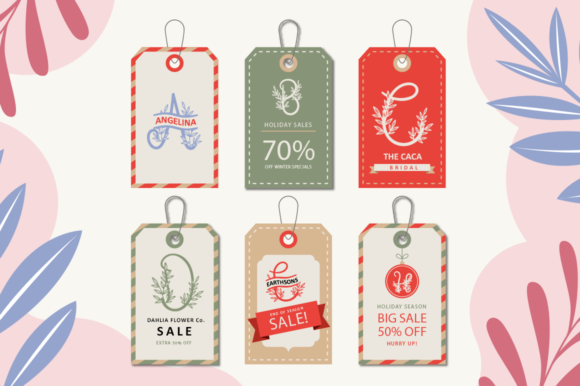Foliage Monogram Font PNG with transparent background - Preview 3