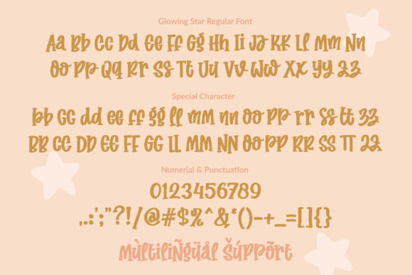 Glowing Star Font - Preview 1