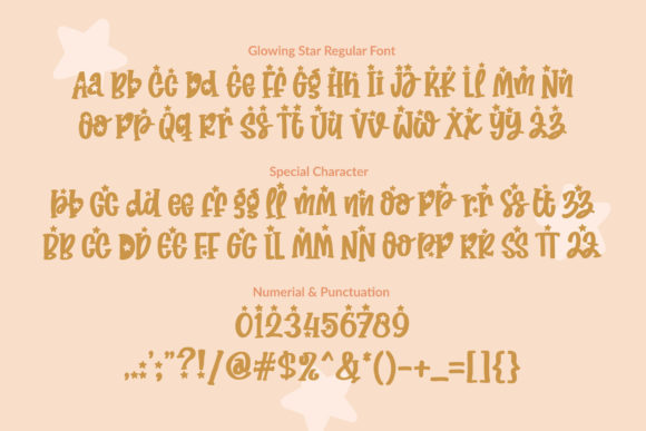 Glowing Star Font - Preview 2