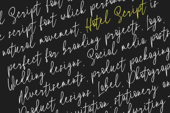 Hotel Script Font PNG with transparent background - Preview 3