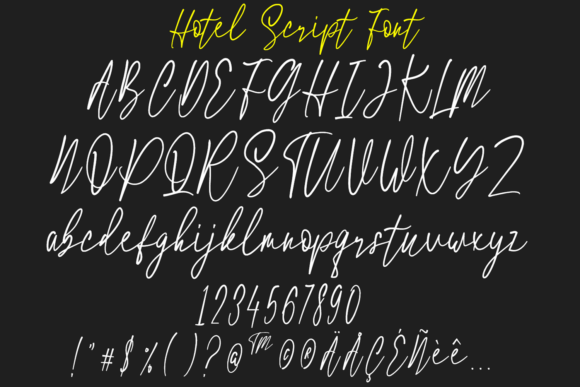 Hotel Script Font PNG with transparent background - Preview 4
