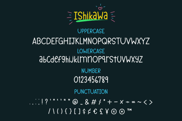 Ishikawa Font PNG with transparent background - Preview 2