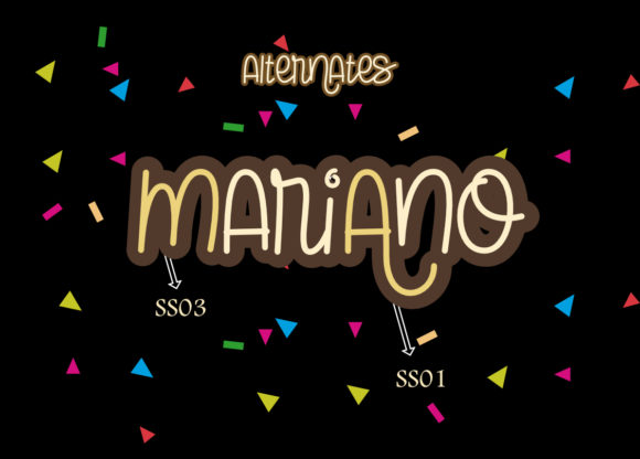 Mariano Font PNG with transparent background - Preview 3