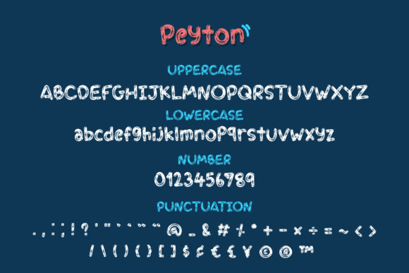 Peyton Font PNG with transparent background - Preview 2