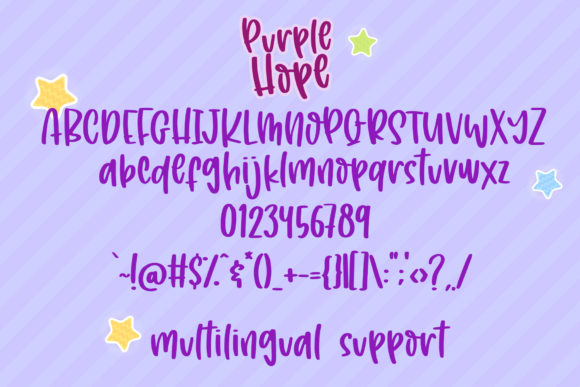 Purple Hope Font PNG with transparent background - Preview 5