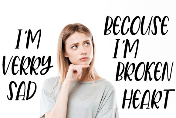 Broken Heart Font - Preview 1