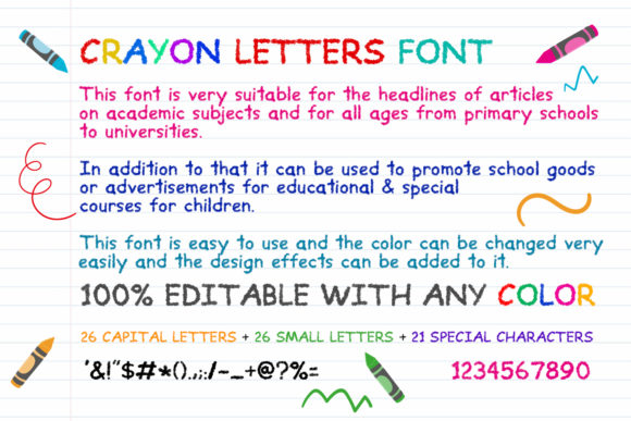 Crayon Letters Font - Preview 2
