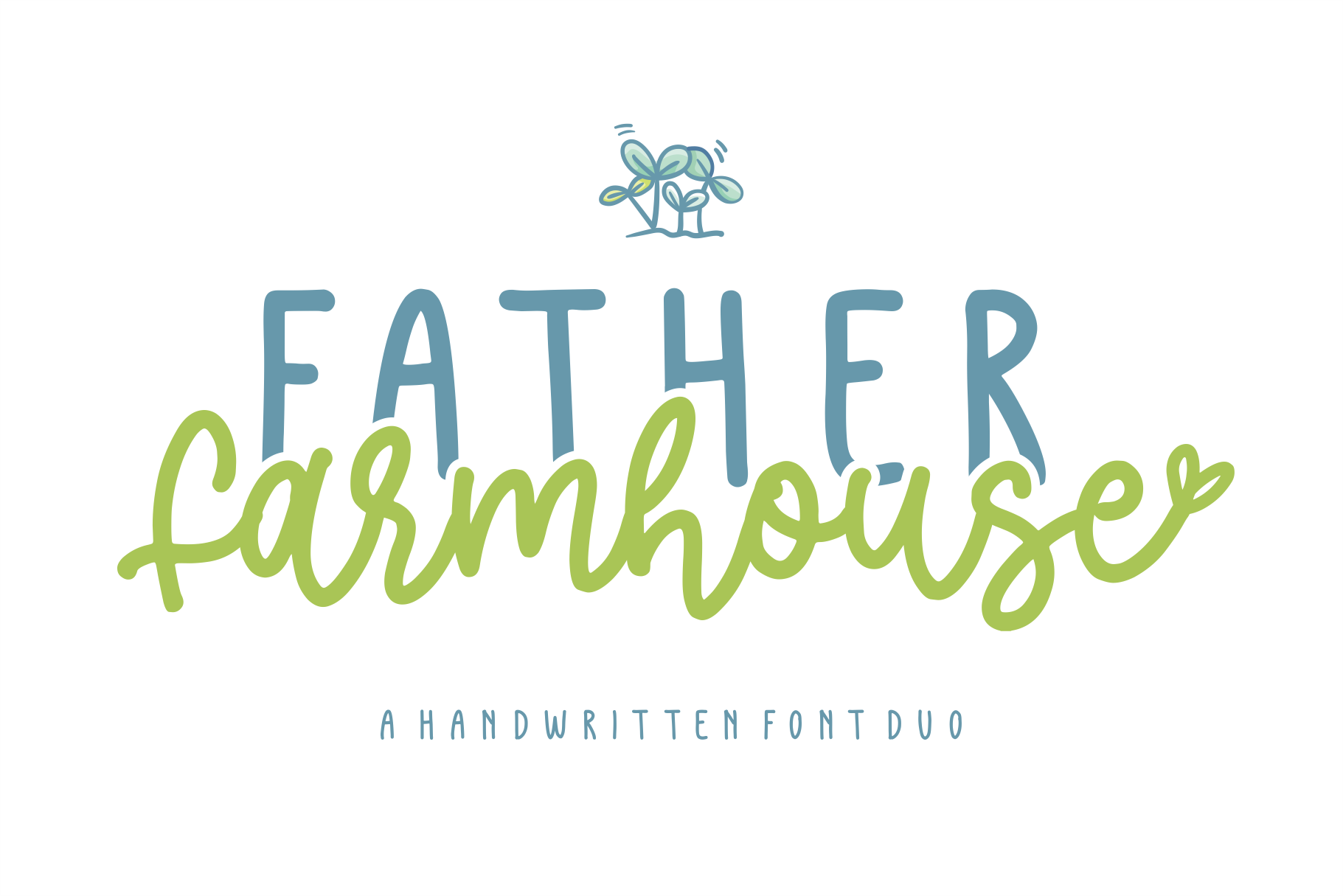 Father Farmhouse font preview, rustic handwritten lettering