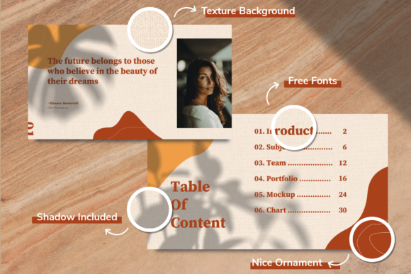 Preview of Mavis - Abstract Lookbook Powerpoint fashion presentation template