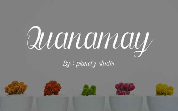 Quanamay Font PNG with transparent background - Preview 1