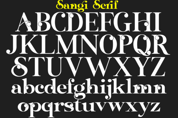 Sangi Serif Font PNG with transparent background - Preview 4