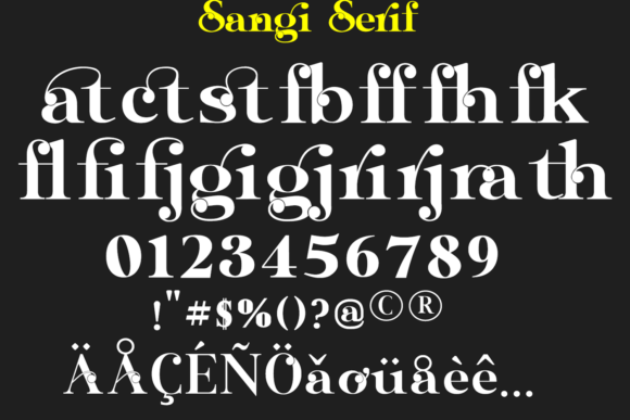 Sangi Serif Font PNG with transparent background - Preview 5