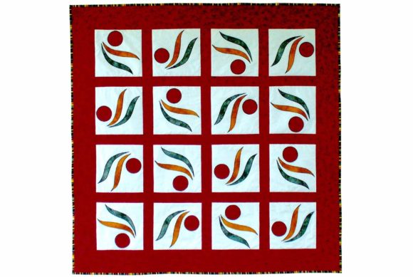 Whirligig Sudoku Quilt Patchwork Block Pattern
