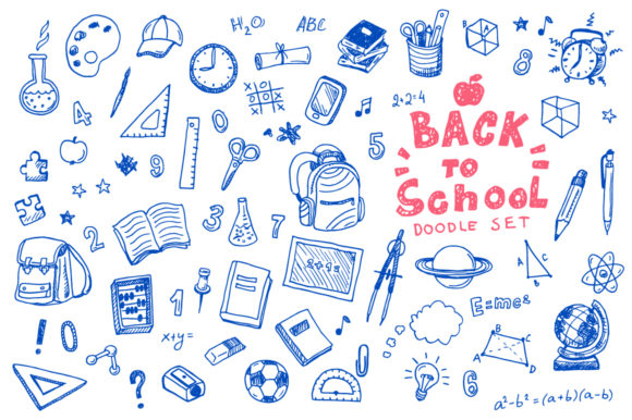 Back to School Doodle Vector Set