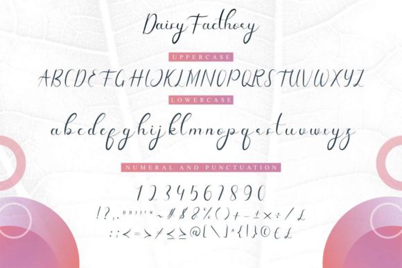 Daisy Facthory Font PNG with transparent background - Preview 4