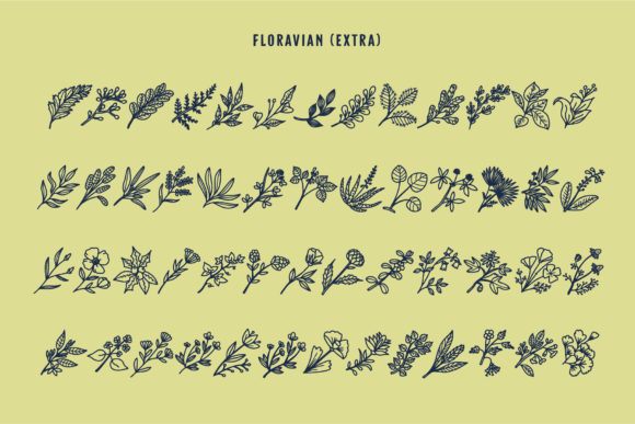 Floravian Font PNG with transparent background - Preview 1