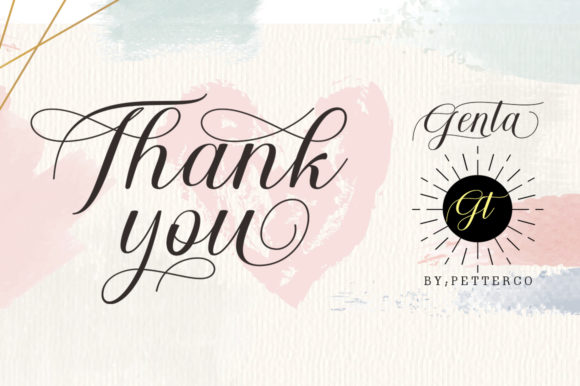 Genta Font PNG with transparent background - Preview 5