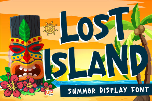 Lost Island Display Font By dmletter31