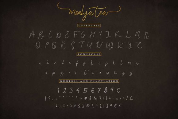 Modya Tea Font PNG with transparent background - Preview 4
