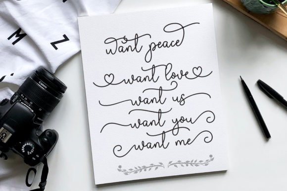 Mono Love Font PNG with transparent background - Preview 4