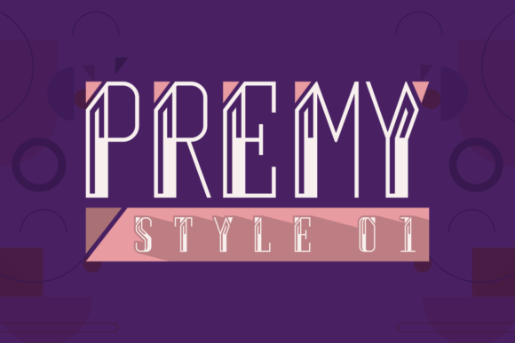 Premy Style Font PNG with transparent background - Preview 4