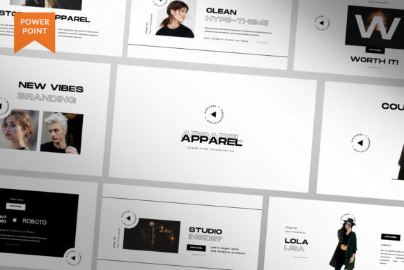 Preview of Apparel Business Powerpoint PowerPoint template