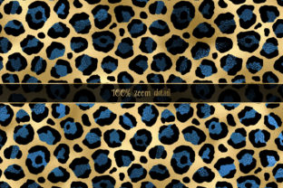 Blue and Gold Leopard Digital Paper Graphic by Digital Curio · Creative ...