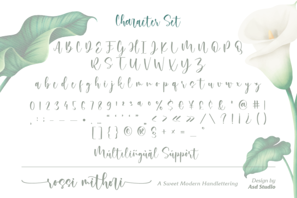 Rossi Mithori Font PNG with transparent background - Preview 2