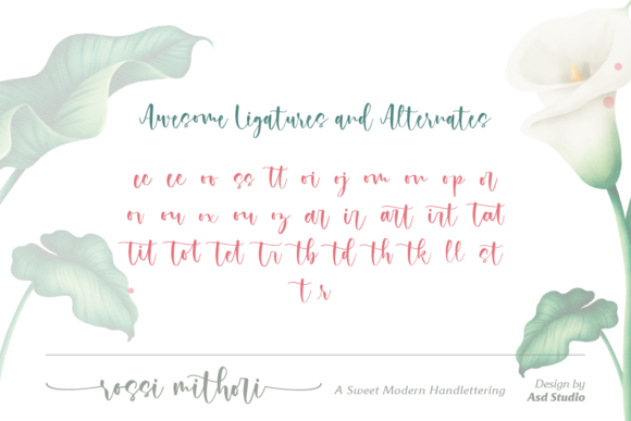 Rossi Mithori Font PNG with transparent background - Preview 4