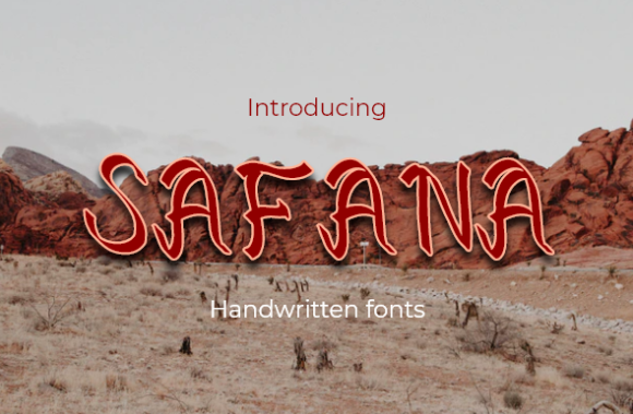 Safana Font PNG with transparent background - Preview 2