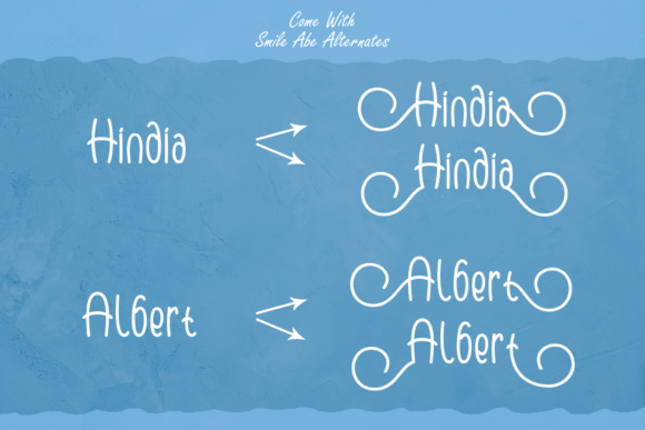 Smile Abe Font PNG with transparent background - Preview 1