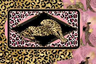 Pink and Gold Leopard Digital Paper Graphic by Digital Curio · Creative ...