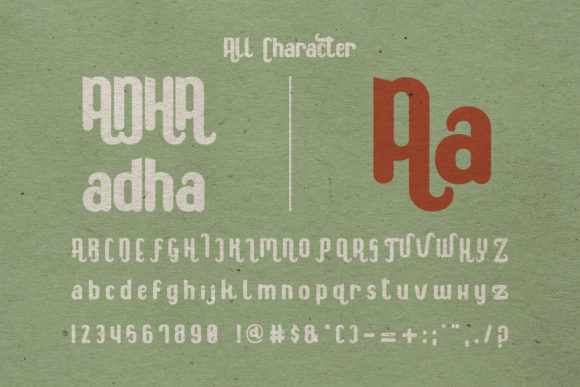 Bonjour Adha Font PNG with transparent background - Preview 1