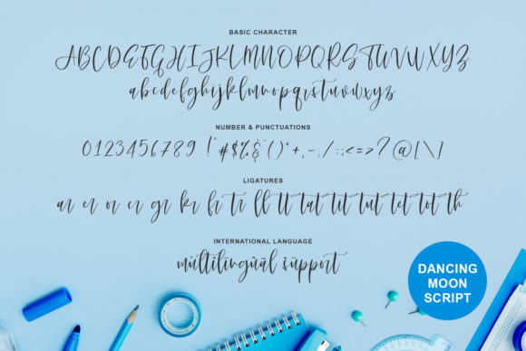 Dancing Moon Duo Font PNG with transparent background - Preview 6