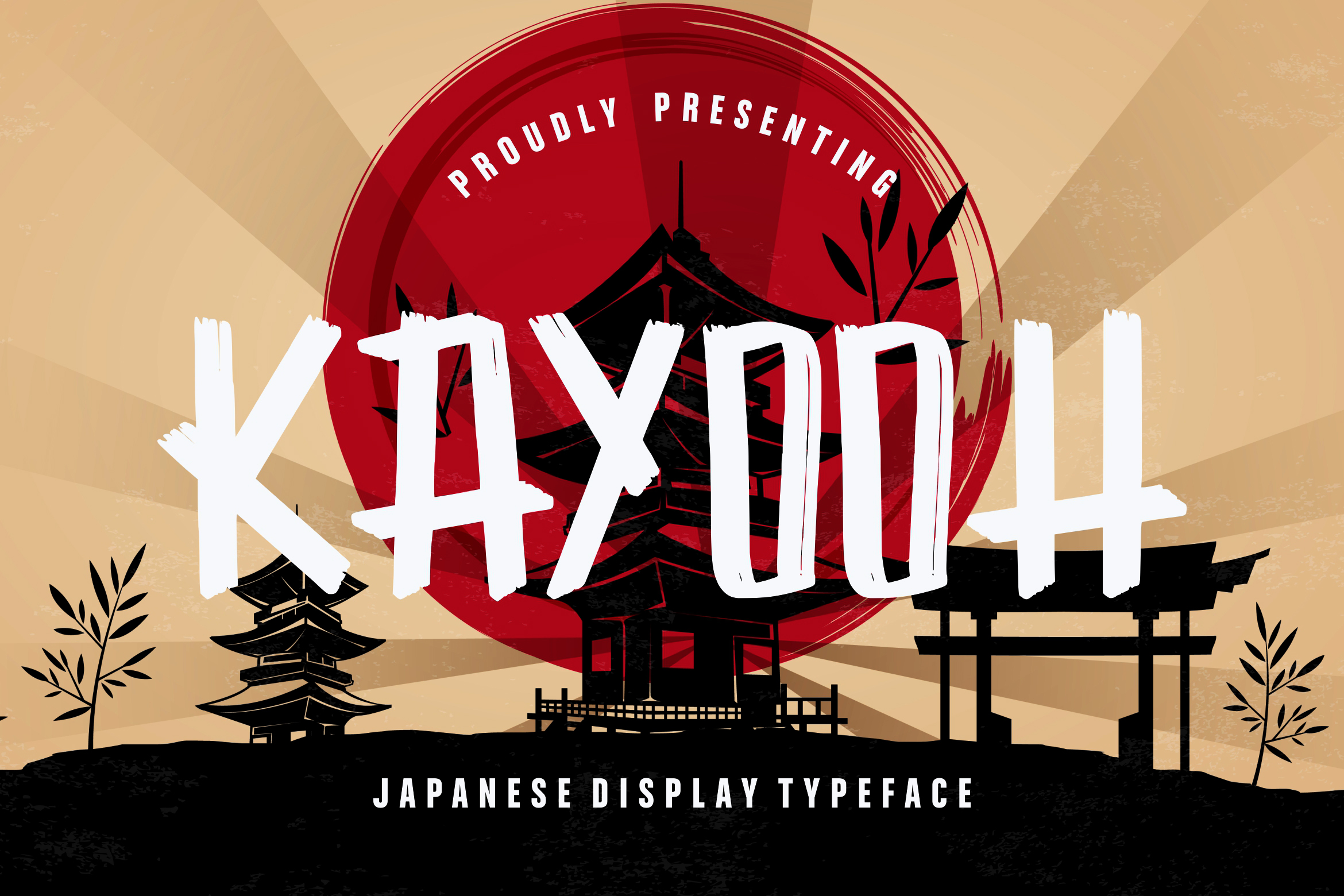 Kayooh preview: bold Japanese style display font