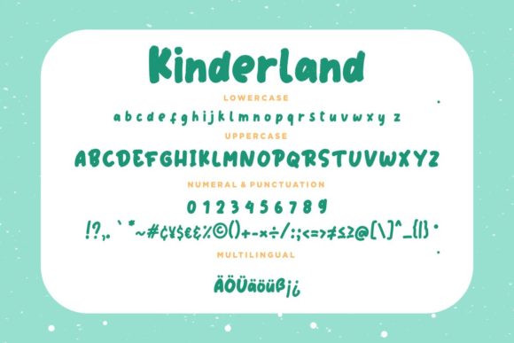 Kinderland Font PNG with transparent background - Preview 6