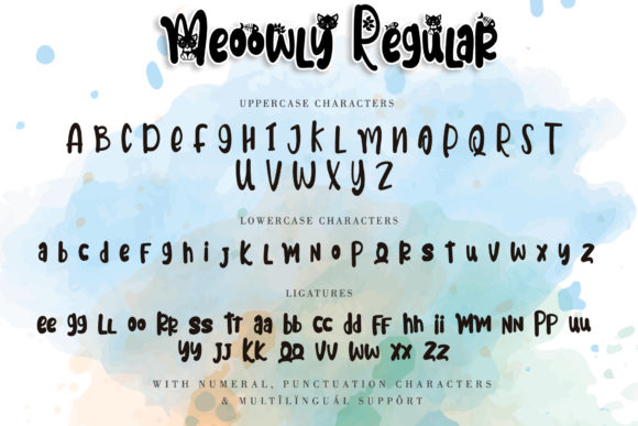 Meoowly Font PNG with transparent background - Preview 4