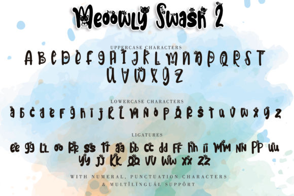 Meoowly Font PNG with transparent background - Preview 6