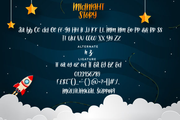 Midnight Story Font PNG with transparent background - Preview 6