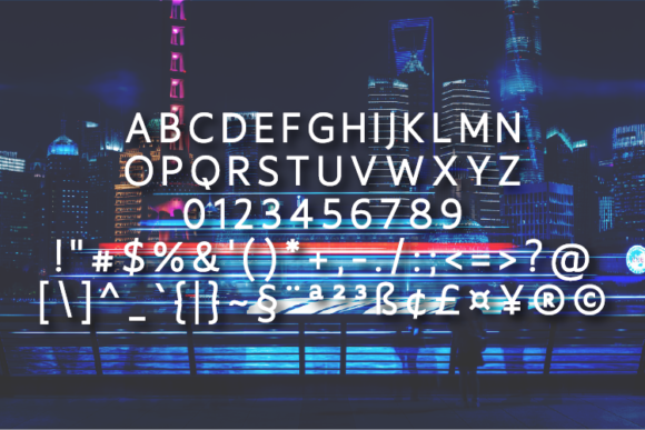 Modeline Font PNG with transparent background - Preview 1