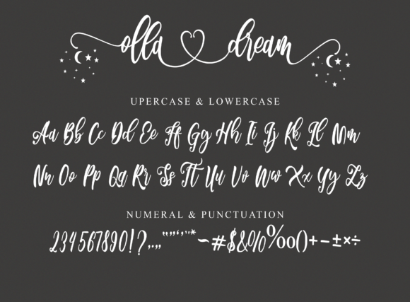 Olla Dream Font PNG with transparent background - Preview 6