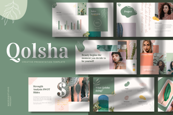 Preview of Qolsha - Creative Powerpoint Template PowerPoint template