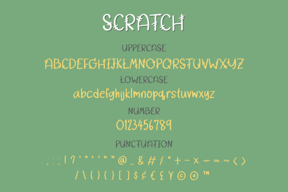 Scratch Font PNG with transparent background - Preview 2