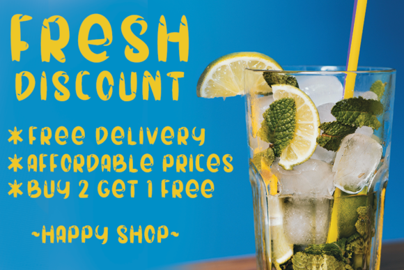 Fresh Drink Font - Preview 2