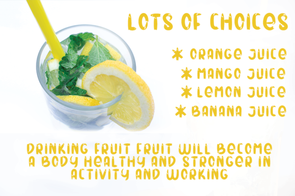 Fresh Drink Font - Preview 3