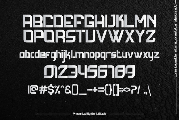 Future Techno Font PNG with transparent background - Preview 1