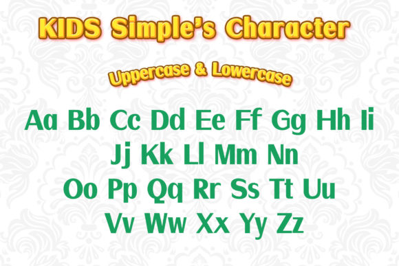 Kids Simple Font PNG with transparent background - Preview 1