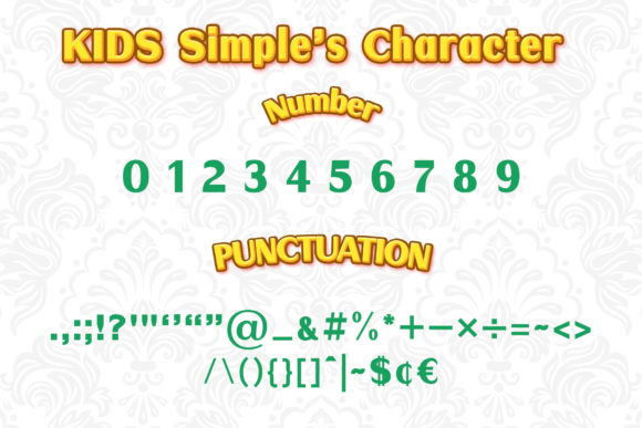 Kids Simple Font PNG with transparent background - Preview 2